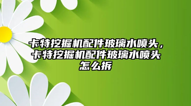 卡特挖掘機配件玻璃水噴頭，卡特挖掘機配件玻璃水噴頭怎么拆