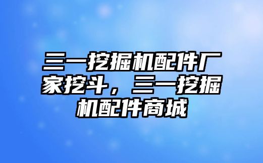 三一挖掘機配件廠家挖斗，三一挖掘機配件商城