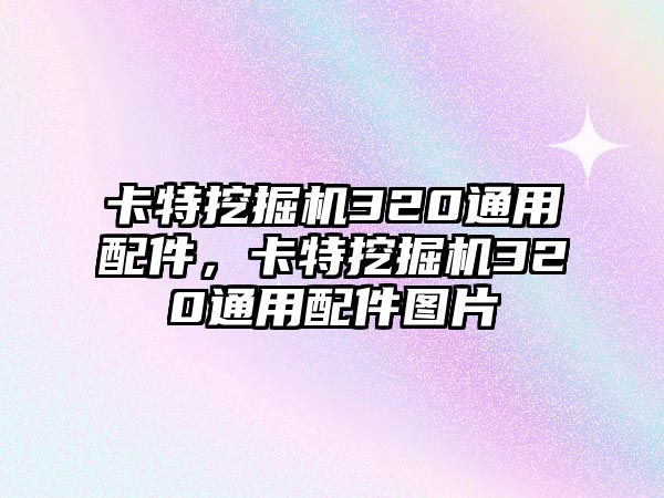 卡特挖掘機320通用配件，卡特挖掘機320通用配件圖片