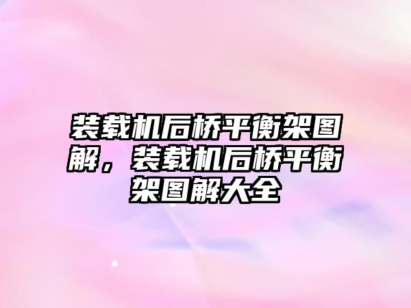 裝載機后橋平衡架圖解，裝載機后橋平衡架圖解大全