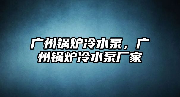 廣州鍋爐冷水泵，廣州鍋爐冷水泵廠家