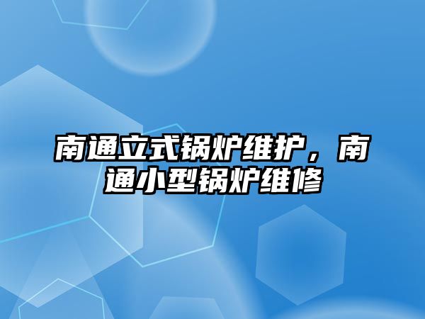 南通立式鍋爐維護(hù)，南通小型鍋爐維修