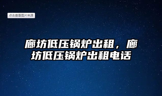 廊坊低壓鍋爐出租，廊坊低壓鍋爐出租電話