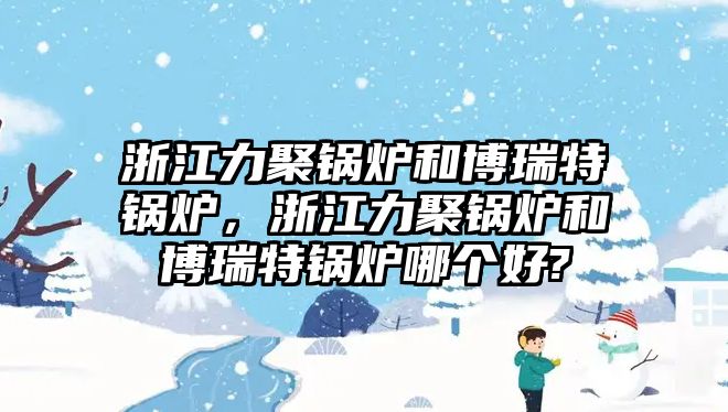 浙江力聚鍋爐和博瑞特鍋爐，浙江力聚鍋爐和博瑞特鍋爐哪個好?