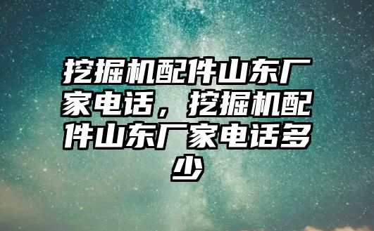 挖掘機配件山東廠家電話，挖掘機配件山東廠家電話多少