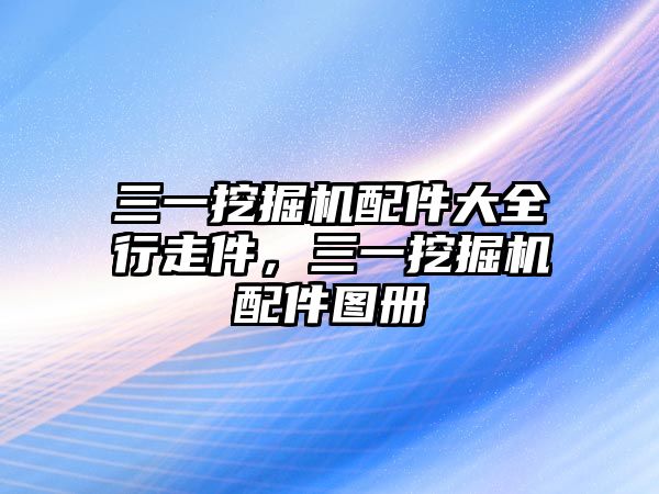 三一挖掘機配件大全行走件，三一挖掘機配件圖冊