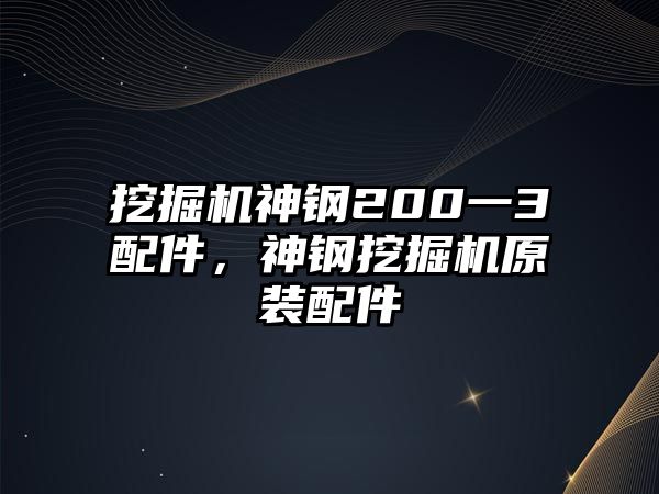 挖掘機神鋼200一3配件，神鋼挖掘機原裝配件