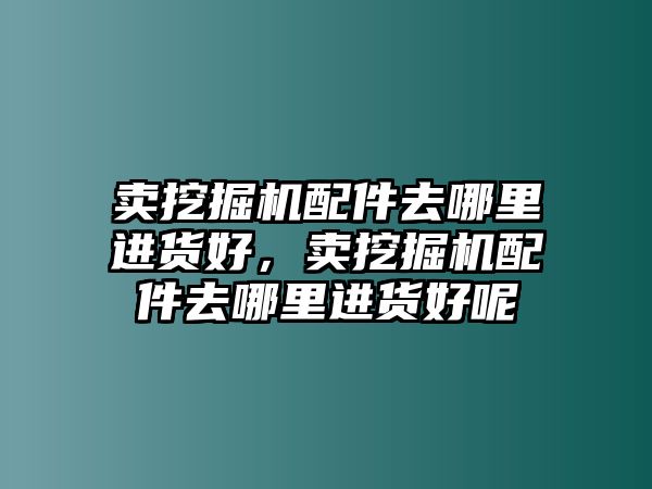 賣挖掘機(jī)配件去哪里進(jìn)貨好，賣挖掘機(jī)配件去哪里進(jìn)貨好呢