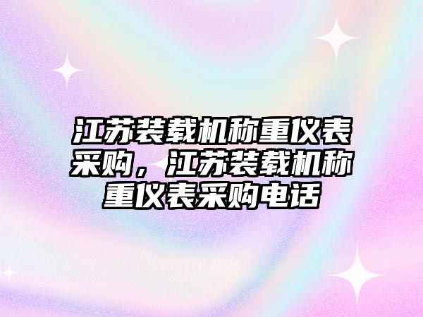 江蘇裝載機(jī)稱重儀表采購，江蘇裝載機(jī)稱重儀表采購電話