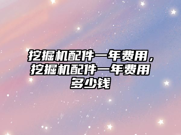 挖掘機配件一年費用，挖掘機配件一年費用多少錢