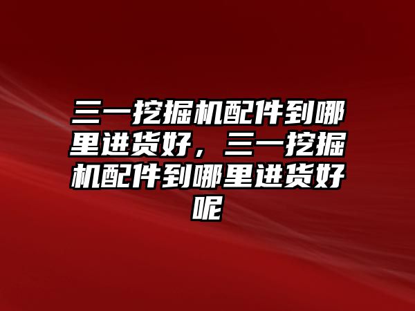 三一挖掘機配件到哪里進貨好，三一挖掘機配件到哪里進貨好呢