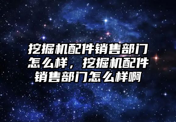 挖掘機(jī)配件銷售部門怎么樣，挖掘機(jī)配件銷售部門怎么樣啊