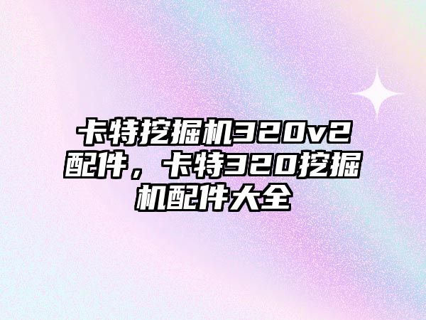 卡特挖掘機(jī)320v2配件，卡特320挖掘機(jī)配件大全