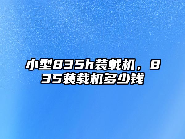 小型835h裝載機(jī)，835裝載機(jī)多少錢