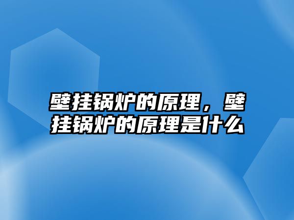 壁掛鍋爐的原理，壁掛鍋爐的原理是什么