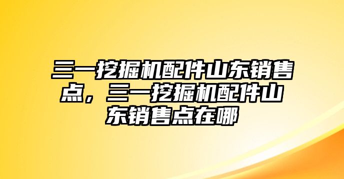 三一挖掘機(jī)配件山東銷售點(diǎn)，三一挖掘機(jī)配件山東銷售點(diǎn)在哪