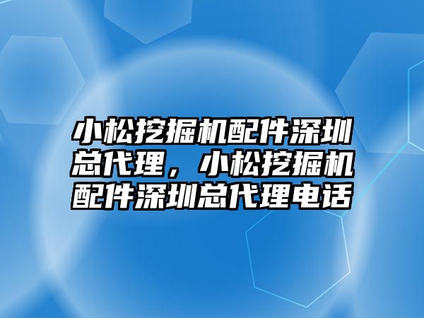 小松挖掘機配件深圳總代理，小松挖掘機配件深圳總代理電話