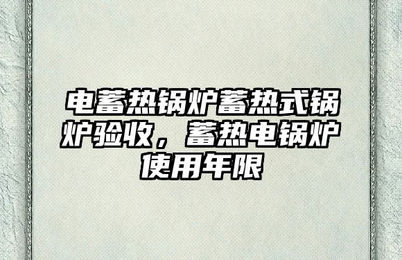 電蓄熱鍋爐蓄熱式鍋爐驗收，蓄熱電鍋爐使用年限