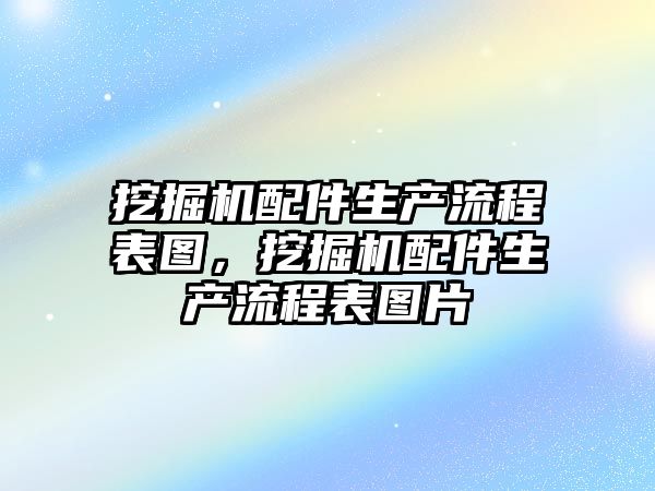 挖掘機配件生產流程表圖，挖掘機配件生產流程表圖片