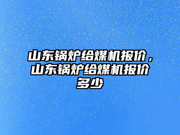 山東鍋爐給煤機(jī)報價，山東鍋爐給煤機(jī)報價多少