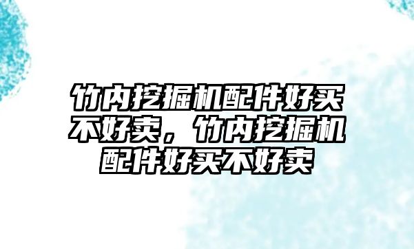 竹內挖掘機配件好買不好賣，竹內挖掘機配件好買不好賣