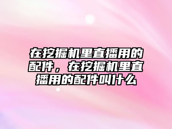 在挖掘機里直播用的配件，在挖掘機里直播用的配件叫什么