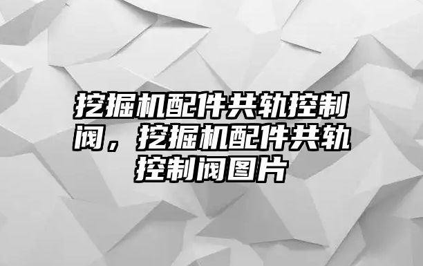 挖掘機配件共軌控制閥，挖掘機配件共軌控制閥圖片