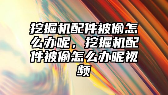 挖掘機配件被偷怎么辦呢，挖掘機配件被偷怎么辦呢視頻