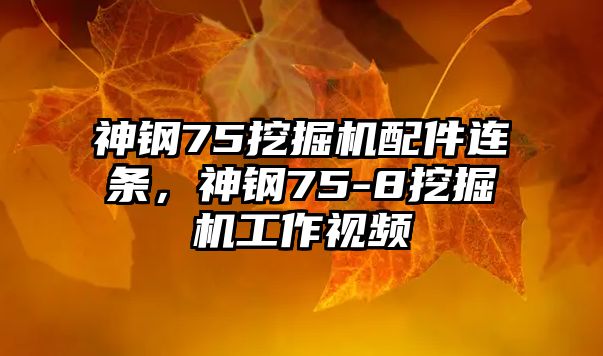 神鋼75挖掘機(jī)配件連條，神鋼75-8挖掘機(jī)工作視頻