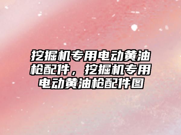 挖掘機專用電動黃油槍配件，挖掘機專用電動黃油槍配件圖