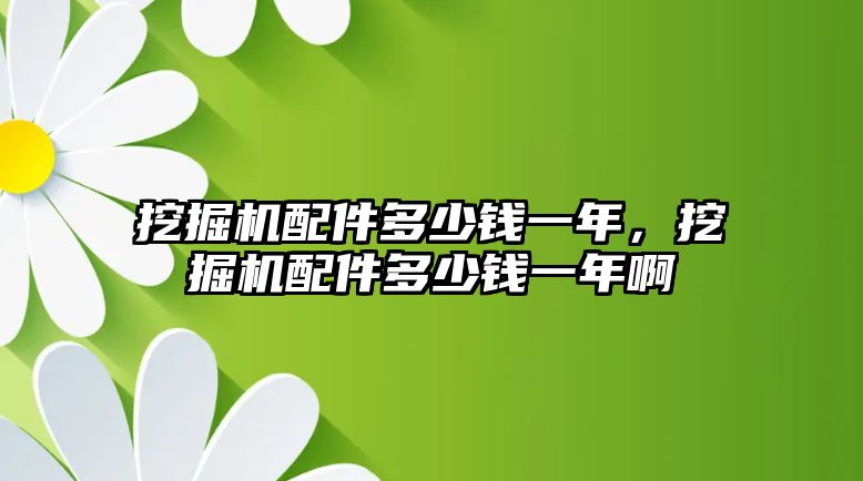 挖掘機配件多少錢一年，挖掘機配件多少錢一年啊