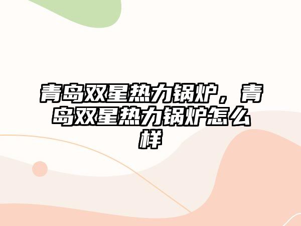 青島雙星熱力鍋爐，青島雙星熱力鍋爐怎么樣