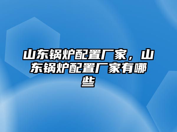 山東鍋爐配置廠家，山東鍋爐配置廠家有哪些