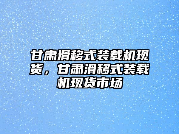 甘肅滑移式裝載機現(xiàn)貨，甘肅滑移式裝載機現(xiàn)貨市場