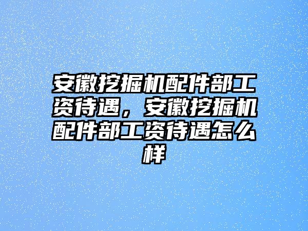 安徽挖掘機配件部工資待遇，安徽挖掘機配件部工資待遇怎么樣