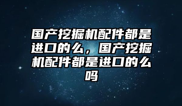 國產(chǎn)挖掘機(jī)配件都是進(jìn)口的么，國產(chǎn)挖掘機(jī)配件都是進(jìn)口的么嗎