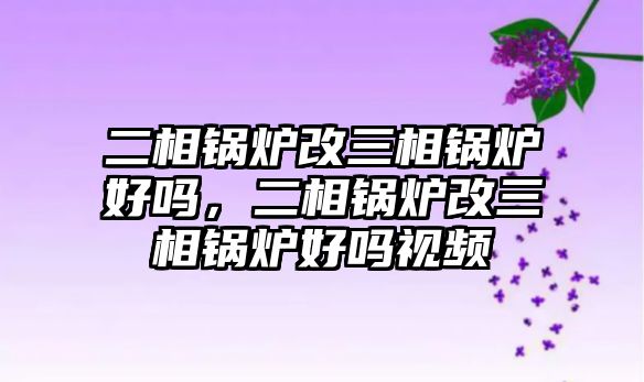 二相鍋爐改三相鍋爐好嗎，二相鍋爐改三相鍋爐好嗎視頻