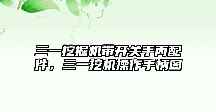 三一挖掘機帶開關手丙配件，三一挖機操作手柄圖