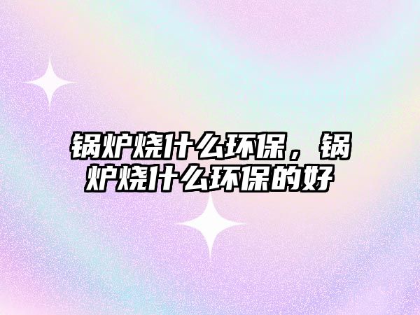 鍋爐燒什么環(huán)保，鍋爐燒什么環(huán)保的好