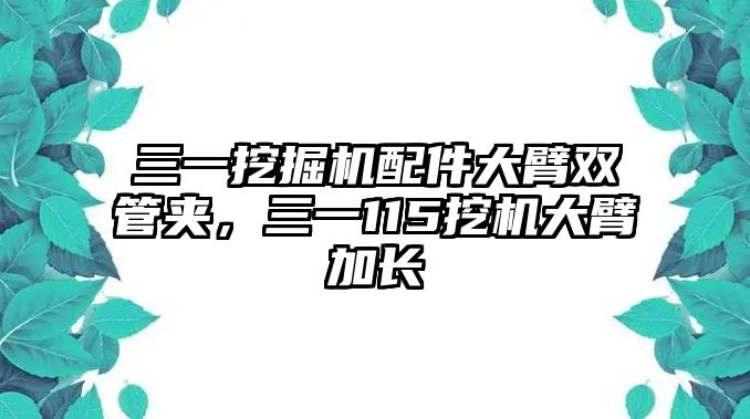 三一挖掘機配件大臂雙管夾，三一115挖機大臂加長