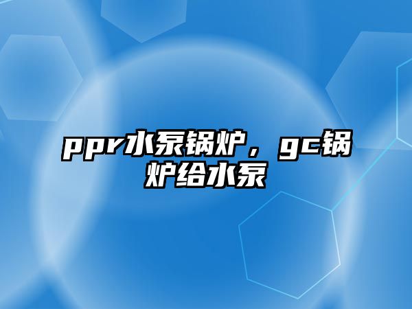 ppr水泵鍋爐，gc鍋爐給水泵