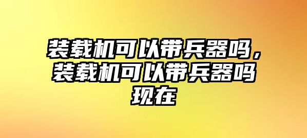 裝載機(jī)可以帶兵器嗎，裝載機(jī)可以帶兵器嗎現(xiàn)在