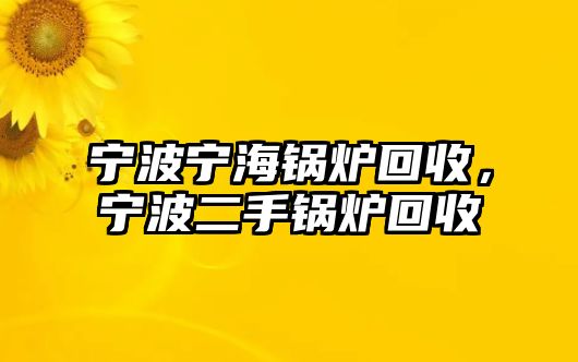 寧波寧海鍋爐回收，寧波二手鍋爐回收