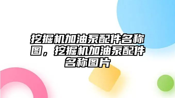 挖掘機(jī)加油泵配件名稱圖，挖掘機(jī)加油泵配件名稱圖片