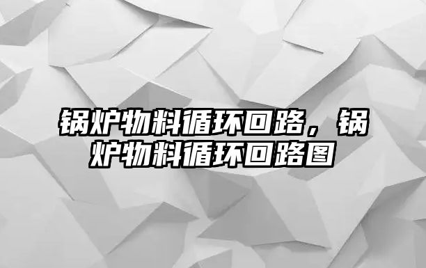 鍋爐物料循環(huán)回路，鍋爐物料循環(huán)回路圖