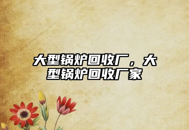 大型鍋爐回收廠，大型鍋爐回收廠家