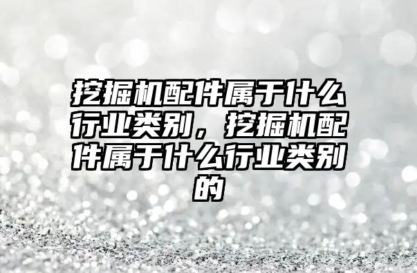 挖掘機(jī)配件屬于什么行業(yè)類別，挖掘機(jī)配件屬于什么行業(yè)類別的