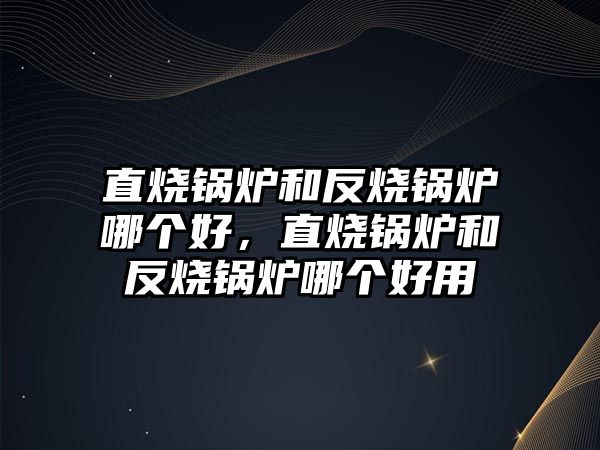 直燒鍋爐和反燒鍋爐哪個好，直燒鍋爐和反燒鍋爐哪個好用