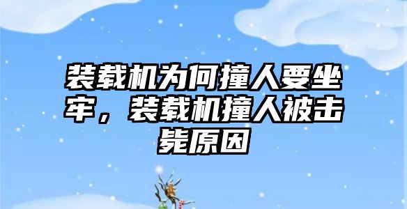 裝載機為何撞人要坐牢，裝載機撞人被擊斃原因