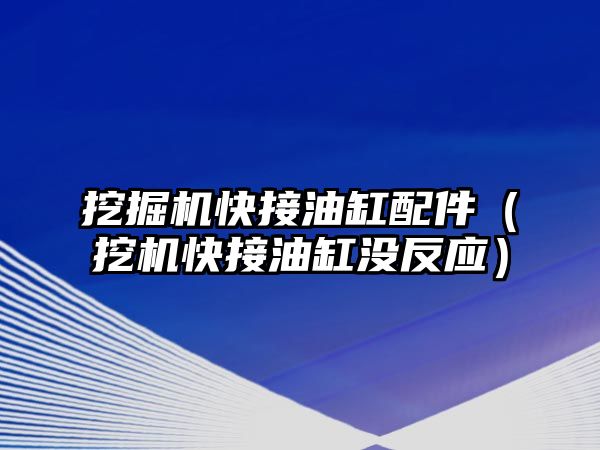 挖掘機快接油缸配件（挖機快接油缸沒反應(yīng)）